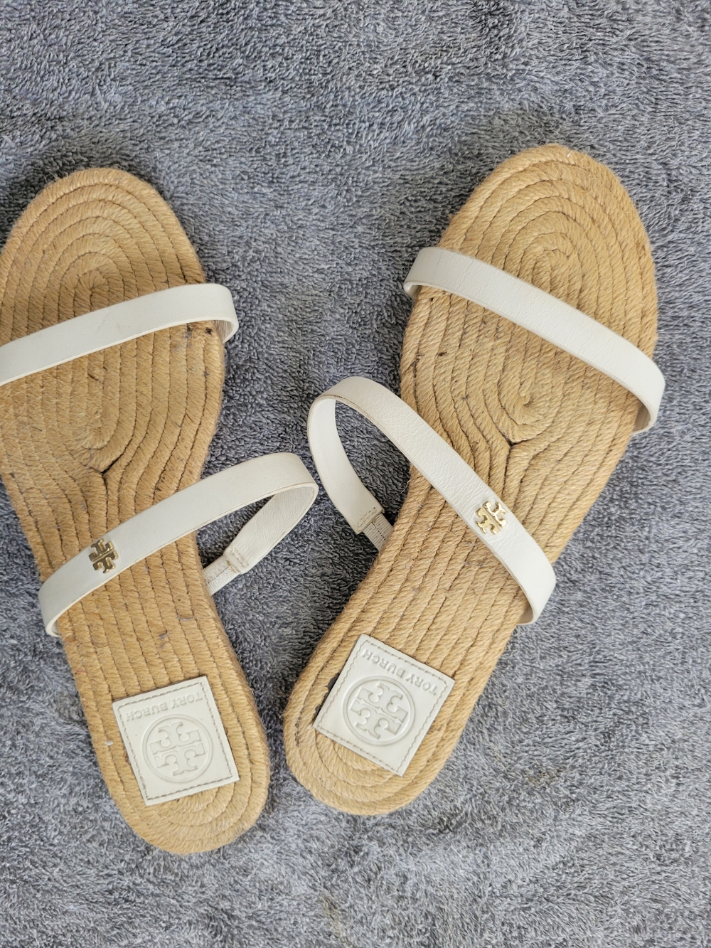 Tory Burch Women's White Rope Slide Sandals